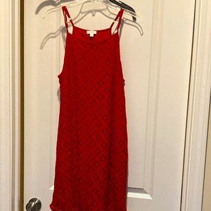 Label "C" Red Dress, Size Medium